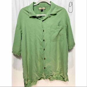 Tommy Bahama Lime Green Size L Men’s Shirt 100% Silk